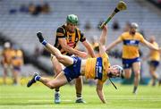 2 July 2022; Rory Hayes of Clare in action against Eoin Cody of Kilkenny during the GAA Hurling All-Ireland Senior Championship Semi-Final match between Kilkenny and Clare at Croke Park in Dublin. Photo by Stephen McCarthy/Sportsfile