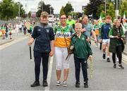 3 July 2022; Offaly supporters on their way into the ground before the Electric Ireland GAA Hurling All-Ireland Minor Championship Final match between Tipperary and Offaly at UPMC Nowlan Park, Kilkenny. Photo by Matt Browne/Sportsfile