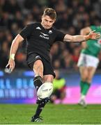 2 July 2022; Beauden Barrett of New Zealand during the Steinlager Series match between the New Zealand and Ireland at Eden Park in Auckland, New Zealand. Photo by Brendan Moran/Sportsfile