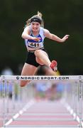 3 July 2022; Amy Rose Kelly of South Galway A.C. on her way to finishing second in the Girls U16's 80m Hurdles during day one of the Irish Life Health National Juvenile Track and Field Championships at Tullamore in Offaly. Photo by George Tewkesbury/Sportsfile