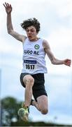 3 July 2022; Sean McCabe of Sligo A.C. competing in the Boy's U17's Long Jump during day one of the Irish Life Health National Juvenile Track and Field Championships at Tullamore in Offaly. Photo by George Tewkesbury/Sportsfile