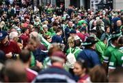 3 July 2022; Supporters wait for the turnstiles to open on Jones Road before the GAA Hurling All-Ireland Senior Championship Semi-Final match between Limerick and Galway at Croke Park in Dublin. Photo by David Fitzgerald/Sportsfile