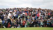 3 July 2022; Spectators watch as Francesco Molinari of Italy walks off the ninth green during day four of the Horizon Irish Open Golf Championship at Mount Juliet Golf Club in Thomastown, Kilkenny. Photo by Eóin Noonan/Sportsfile