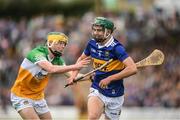 3 July 2022; Sam O'Farrell of Tipperary in action against Daniel Hand during the Electric Ireland GAA Hurling All-Ireland Minor Championship Final match between Tipperary and Offaly at UPMC Nowlan Park, Kilkenny. Photo by Matt Browne/Sportsfile