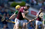 3 July 2022; Pádraic Mannion of Galway in action against Séamus Flanagan of Limerick during the GAA Hurling All-Ireland Senior Championship Semi-Final match between Limerick and Galway at Croke Park in Dublin. Photo by Piaras Ó Mídheach/Sportsfile