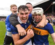 3 July 2022; Jack O'Callaghan, left, and Jamie Ormand of Tipperary celebrate after the Electric Ireland GAA Hurling All-Ireland Minor Championship Final match between Tipperary and Offaly at UPMC Nowlan Park, Kilkenny. Photo by Matt Browne/Sportsfile