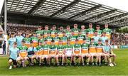 3 July 2022; The Offally squad during the Electric Ireland GAA Hurling All-Ireland Minor Championship Final match between Tipperary and Offaly at UPMC Nowlan Park, Kilkenny. Photo by Matt Browne/Sportsfile