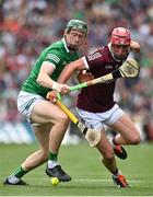 3 July 2022; Ronan Glennon of Galway in action against William O'Donoghue of Limerick during the GAA Hurling All-Ireland Senior Championship Semi-Final match between Limerick and Galway at Croke Park in Dublin. Photo by Sam Barnes/Sportsfile
