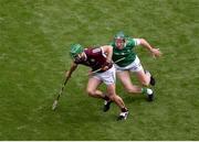 3 July 2022; David Burke of Galway in action against William O'Donoghue of Limerick during the GAA Hurling All-Ireland Senior Championship Semi-Final match between Limerick and Galway at Croke Park in Dublin. Photo by Daire Brennan/Sportsfile