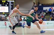3 July 2022; Jordan Blount of Ireland in action against Killian Martin of Switzerland during the FIBA EuroBasket 2025 Pre-Qualifier First Round Group A match between Ireland and Switzerland at National Basketball Arena in Dublin. Photo by Ramsey Cardy/Sportsfile