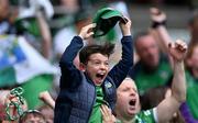 3 July 2022; A Limerick supporter during the GAA Hurling All-Ireland Senior Championship Semi-Final match between Limerick and Galway at Croke Park in Dublin. Photo by Piaras Ó Mídheach/Sportsfile