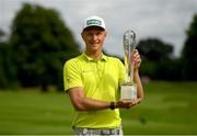 3 July 2022; Adrian Meronk of Poland with the trophy after day four of the Horizon Irish Open Golf Championship at Mount Juliet Golf Club in Thomastown, Kilkenny. Photo by Eóin Noonan/Sportsfile