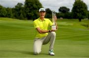3 July 2022; Adrian Meronk of Poland with the trophy after day four of the Horizon Irish Open Golf Championship at Mount Juliet Golf Club in Thomastown, Kilkenny. Photo by Eóin Noonan/Sportsfile
