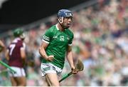 3 July 2022; David Reidy of Limerick celebrates after scoring a late point during the GAA Hurling All-Ireland Senior Championship Semi-Final match between Limerick and Galway at Croke Park in Dublin. Photo by David Fitzgerald/Sportsfile