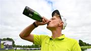 3 July 2022; Adrian Meronk of Poland celebrates on the 18th green after winning the Horizon Irish Open Golf Championship at Mount Juliet Golf Club in Thomastown, Kilkenny. Photo by Eóin Noonan/Sportsfile