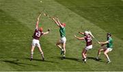 3 July 2022; Barry Nash of Limerick in action against Conor Whelan of Galway during the GAA Hurling All-Ireland Senior Championship Semi-Final match between Limerick and Galway at Croke Park in Dublin. Photo by Daire Brennan/Sportsfile