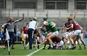 3 July 2022; Galway manager Henry Shefflin appeals for a sideline late in the game during the GAA Hurling All-Ireland Senior Championship Semi-Final match between Limerick and Galway at Croke Park in Dublin. Photo by David Fitzgerald/Sportsfile