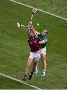 3 July 2022; Brian Concannon of Galway in action against Seán Finn of Limerick during the GAA Hurling All-Ireland Senior Championship Semi-Final match between Limerick and Galway at Croke Park in Dublin. Photo by Daire Brennan/Sportsfile