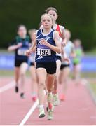 3 July 2022; Freya Bateman of Belgooly A.C. on her way to winning the Girl's U14's 800m during day one of the Irish Life Health National Juvenile Track and Field Championships at Tullamore in Offaly. Photo by George Tewkesbury/Sportsfile