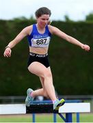 3 July 2022; Cara Mcnally of Lusk A.C. competing in the Girl's U19's 3000m Steeplechase during day one of the Irish Life Health National Juvenile Track and Field Championships at Tullamore in Offaly. Photo by George Tewkesbury/Sportsfile