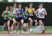 3 July 2022; A general view of the field in the Boy's U17's 800m during day one of the Irish Life Health National Juvenile Track and Field Championships at Tullamore in Offaly. Photo by George Tewkesbury/Sportsfile