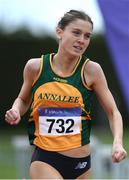 3 July 2022; Renee Crotty of Annalee A.C. on her way to winning the Girl's U18's 800m during day one of the Irish Life Health National Juvenile Track and Field Championships at Tullamore in Offaly. Photo by George Tewkesbury/Sportsfile