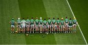 3 July 2022; The Limerick team ahead of the GAA Hurling All-Ireland Senior Championship Semi-Final match between Limerick and Galway at Croke Park in Dublin. Photo by Daire Brennan/Sportsfile