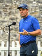 4 July 2022; Padraig Harrington of Ireland speaking at a press conference before his round on day one of the JP McManus Pro-Am at Adare Manor Golf Club in Adare, Limerick. Photo by Eóin Noonan/Sportsfile