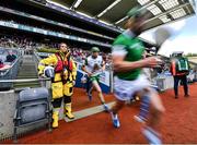 3 July 2022; Lifeboat volunteer Jen Harris at the tunnel as Limerick players run out as the Volunteer Lifeboat crew from around Ireland promote the RNLI’s drowning prevention partnership with the GAA on the pitch at Croke Park during the GAA Hurling All-Ireland Senior Championship Semi-Final between Limerick and Galway. Photo by David Fitzgerald/Sportsfile