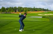 4 July 2022; Musician Niall Horan on the fifth during day one of the JP McManus Pro-Am at Adare Manor Golf Club in Adare, Limerick. Photo by Ramsey Cardy/Sportsfile