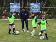 4 July 2022; Republic of Ireland international Rianna Jarrett during the INTERSPORT Elverys FAI Summer Soccer Schools at Curracloe United FC in Ballaghablake, Wexford. Photo by Piaras Ó Mídheach/Sportsfile