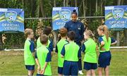 4 July 2022; Republic of Ireland international Rianna Jarrett during the INTERSPORT Elverys FAI Summer Soccer Schools at Curracloe United FC in Ballaghablake, Wexford. Photo by Piaras Ó Mídheach/Sportsfile