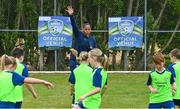 4 July 2022; Republic of Ireland international Rianna Jarrett during the INTERSPORT Elverys FAI Summer Soccer Schools at Curracloe United FC in Ballaghablake, Wexford. Photo by Piaras Ó Mídheach/Sportsfile