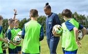 4 July 2022; Republic of Ireland international Rianna Jarrett during the INTERSPORT Elverys FAI Summer Soccer Schools at Curracloe United FC in Ballaghablake, Wexford. Photo by Piaras Ó Mídheach/Sportsfile