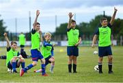 4 July 2022; Participants during the INTERSPORT Elverys FAI Summer Soccer Schools at Curracloe United FC in Ballaghablake, Wexford. Photo by Piaras Ó Mídheach/Sportsfile