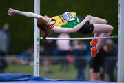 3 July 2022; Siun Quinn of Brothers Pearse A.C. competing in the Girl's U16's High Jump during day one of the Irish Life Health National Juvenile Track and Field Championships at Tullamore in Offaly. Photo by George Tewkesbury/Sportsfile