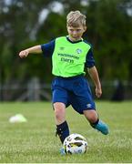 4 July 2022; PJ Ryan during the INTERSPORT Elverys FAI Summer Soccer Schools at Curracloe United FC in Ballaghablake, Wexford. Photo by Piaras Ó Mídheach/Sportsfile