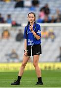 2 July 2022; Referee Ruby Oakley, Killeen NS, Killeen, Birr, Offaly, during the INTO Cumann na mBunscol GAA Respect Exhibition Go Games at half-time of the GAA Hurling All-Ireland Senior Championship Semi-Final match between Kilkenny and Clare at Croke Park in Dublin. Photo by Harry Murphy/Sportsfile