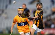 2 July 2022; Chloe Horan, Kilmessan Mixed NS Kilmessan, Meath, representing Kilkenny during the INTO Cumann na mBunscol GAA Respect Exhibition Go Games at half-time of the GAA Hurling All-Ireland Senior Championship Semi-Final match between Kilkenny and Clare at Croke Park in Dublin. Photo by Harry Murphy/Sportsfile
