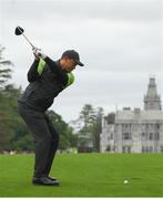 4 July 2022; Tiger Woods of USA plays his second shot from the fairway on the ninth during day one of the JP McManus Pro-Am at Adare Manor Golf Club in Adare, Limerick. Photo by Eóin Noonan/Sportsfile
