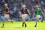 3 July 2022; Isabelle Lambert, St Brigid's NS, Castleknock, Dublin, representing Galway, during the INTO Cumann na mBunscol GAA Respect Exhibition Go Games during the GAA Hurling All-Ireland Senior Championship Semi-Final match between Limerick and Galway at Croke Park in Dublin. Photo by Stephen McCarthy/Sportsfile