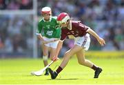 3 July 2022; Isabelle Lambert, St Brigid's NS, Castleknock, Dublin, representing Galway, during the INTO Cumann na mBunscol GAA Respect Exhibition Go Games during the GAA Hurling All-Ireland Senior Championship Semi-Final match between Limerick and Galway at Croke Park in Dublin. Photo by Stephen McCarthy/Sportsfile