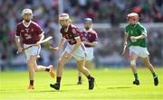 3 July 2022; Isabelle Lambert, St Brigid's NS, Castleknock, Dublin, representing Galway, during the INTO Cumann na mBunscol GAA Respect Exhibition Go Games during the GAA Hurling All-Ireland Senior Championship Semi-Final match between Limerick and Galway at Croke Park in Dublin. Photo by Stephen McCarthy/Sportsfile