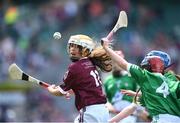 3 July 2022; Tara McCabe, Scoile Mhuire, Tullybrack, Monaghan, representing Galway, during the INTO Cumann na mBunscol GAA Respect Exhibition Go Games during the GAA Hurling All-Ireland Senior Championship Semi-Final match between Limerick and Galway at Croke Park in Dublin. Photo by Stephen McCarthy/Sportsfile
