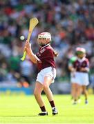 3 July 2022; Erin May McCabe, Dromin NS, Dunleer, Louth, representing Galway, during the INTO Cumann na mBunscol GAA Respect Exhibition Go Games during the GAA Hurling All-Ireland Senior Championship Semi-Final match between Limerick and Galway at Croke Park in Dublin. Photo by Stephen McCarthy/Sportsfile