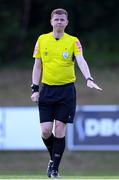 4 July 2022; Referee Alan Carey during the SSE Airtricity Women's National League match between DLR Waves and Peamount United at UCD Bowl in Belfield, Dublin. Photo by George Tewkesbury/Sportsfile