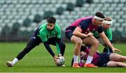 5 July 2022; Ireland players, from left, Conor Murray, Dan Sheehan and Kieran Treadwell during rugby squad training at North Harbour Stadium in Auckland, New Zealand. Photo by Brendan Moran/Sportsfile