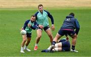 5 July 2022; Jamison Gibson Park, left, and Stuart McCloskey during Ireland rugby squad training at North Harbour Stadium in Auckland, New Zealand. Photo by Brendan Moran/Sportsfile