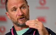 5 July 2022; Ireland assistant coach Mike Catt during an Ireland media conference at North Harbour Stadium in Auckland, New Zealand. Photo by Brendan Moran/Sportsfile