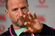 5 July 2022; Ireland assistant coach Mike Catt during an Ireland media conference at North Harbour Stadium in Auckland, New Zealand. Photo by Brendan Moran/Sportsfile